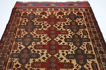 174 x 260 cm | Barjesta Flat Weaved Afghan Tribal Hand Knotted Wool Carpet kilim