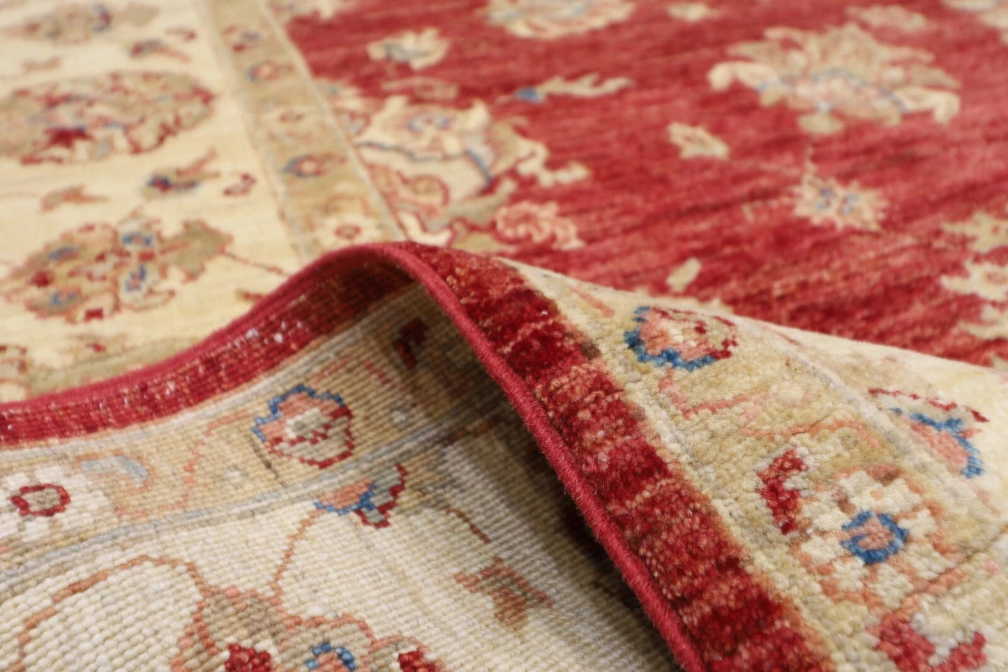 195 x 242 cm | Chobi Afghan Tribal Hand Knotted Veg Dye Wool Carpet