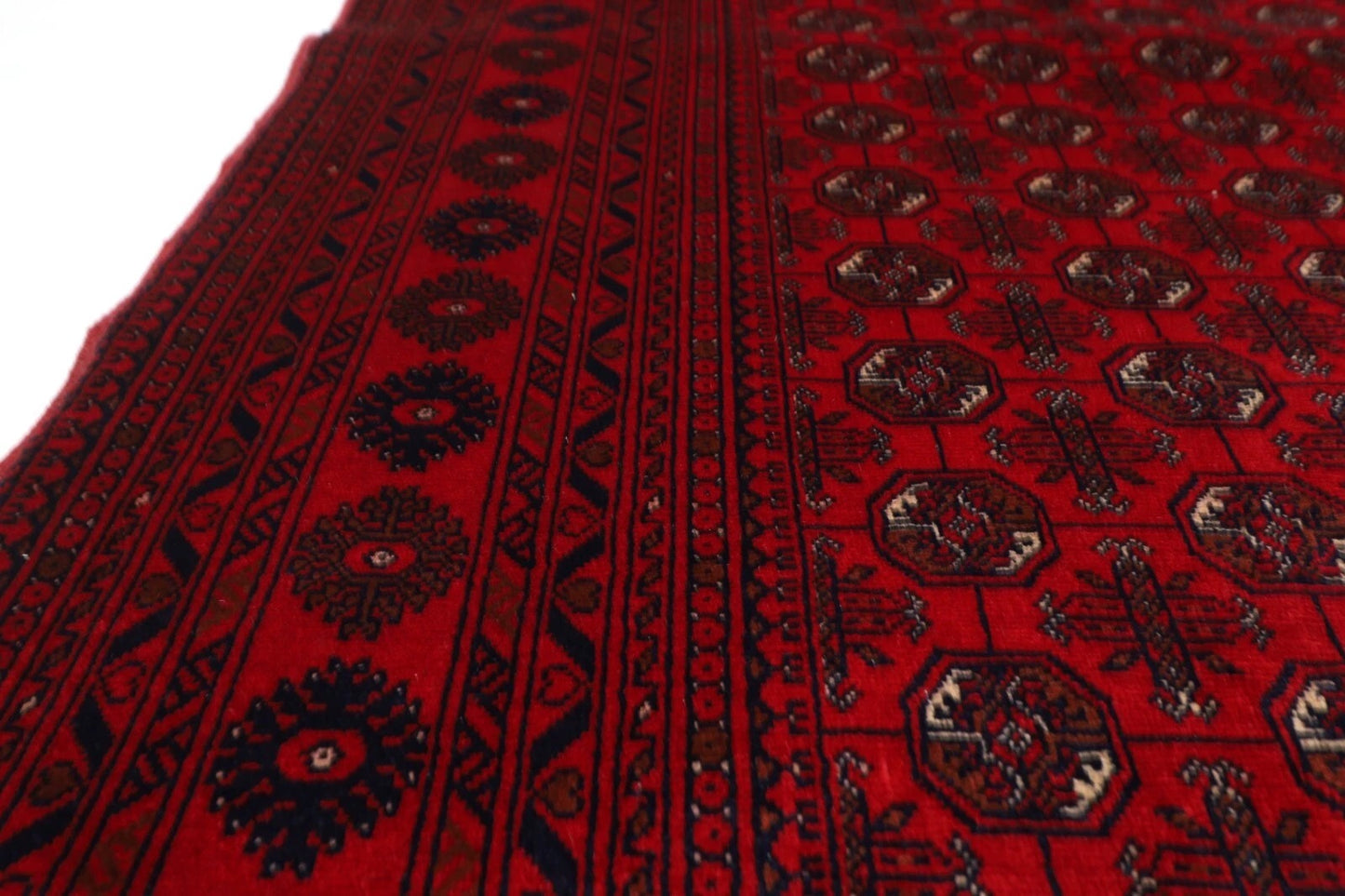 200 x 291 cm | Fine Mori Bokhara Afghan Tribal Hand Knotted Carpet