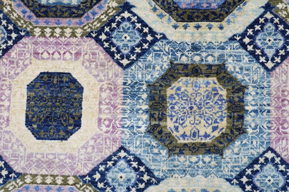 169 x246 cm | Mamluk Afghan Tribal Hand Knotted Veg Dye Wool Carpet