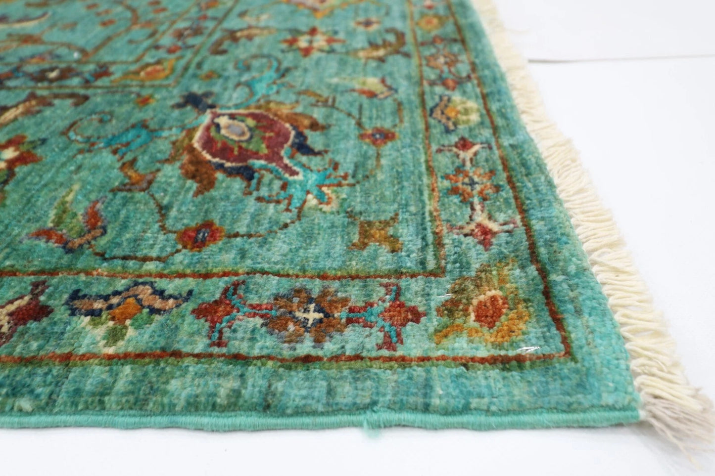 181 x 245 cm | Sultani Afghan Tribal Hand Knotted Veg Dye Wool Carpet