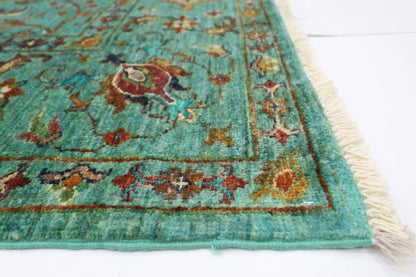 181 x 245 cm | Sultani Afghan Tribal Hand Knotted Veg Dye Wool Carpet