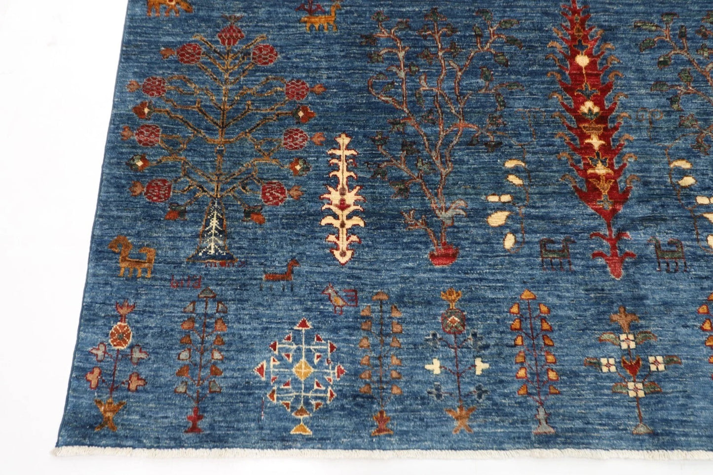 204 x 300 cm | Plants and Trees Afghan Tribal Hand Knotted Carpet