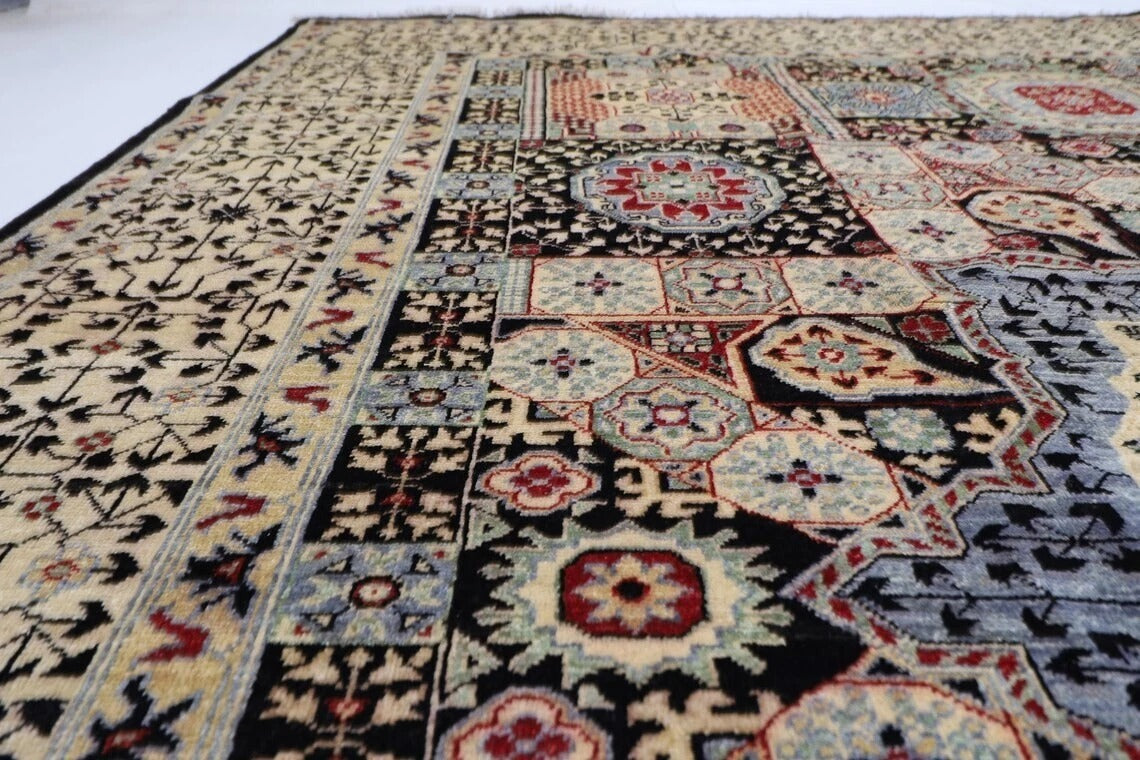 276 x 371 cm | Mamluk Afghan Hand Knotted Carpet