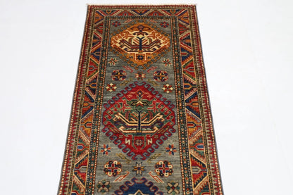 76 x 230 cm | Kazak Afghan Tribal Hand Knotted Wool Runner