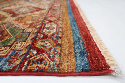 154 x 206 cm | Khorjun Afghan Tribal Hand Knotted Veg Dye Wool carpet
