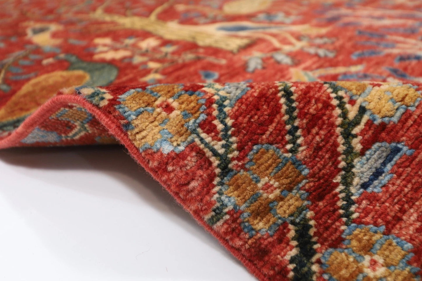 81 x 385 cm | Birds Afghan Tribal Hand Knotted Wool Runner