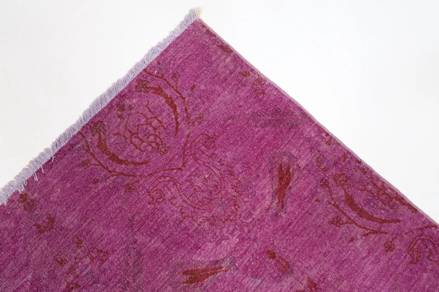 177 x 257 cm | Gabbeh Purple Afghan Tribal Hand Knotted Veg Overdye  Wool Carpet
