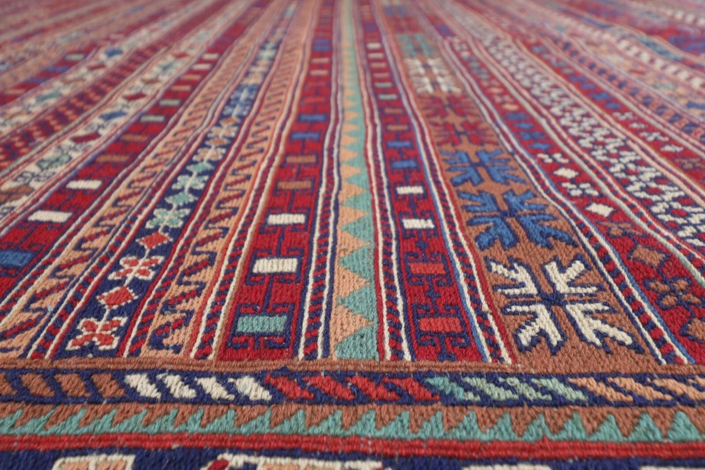183 x 298 cm | Flat Weaved Kilim Tribal Hand Knotted Carpet