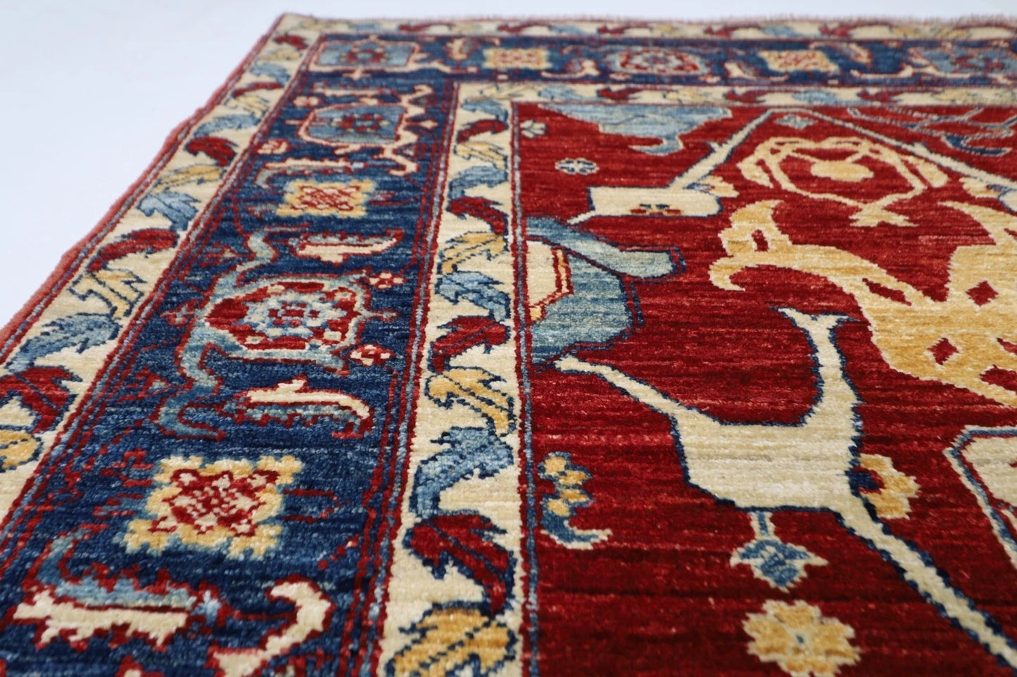 159 x 205 cm | Bidjar Afghan Tribal Hand Knotted Veg Dye Wool Carpet