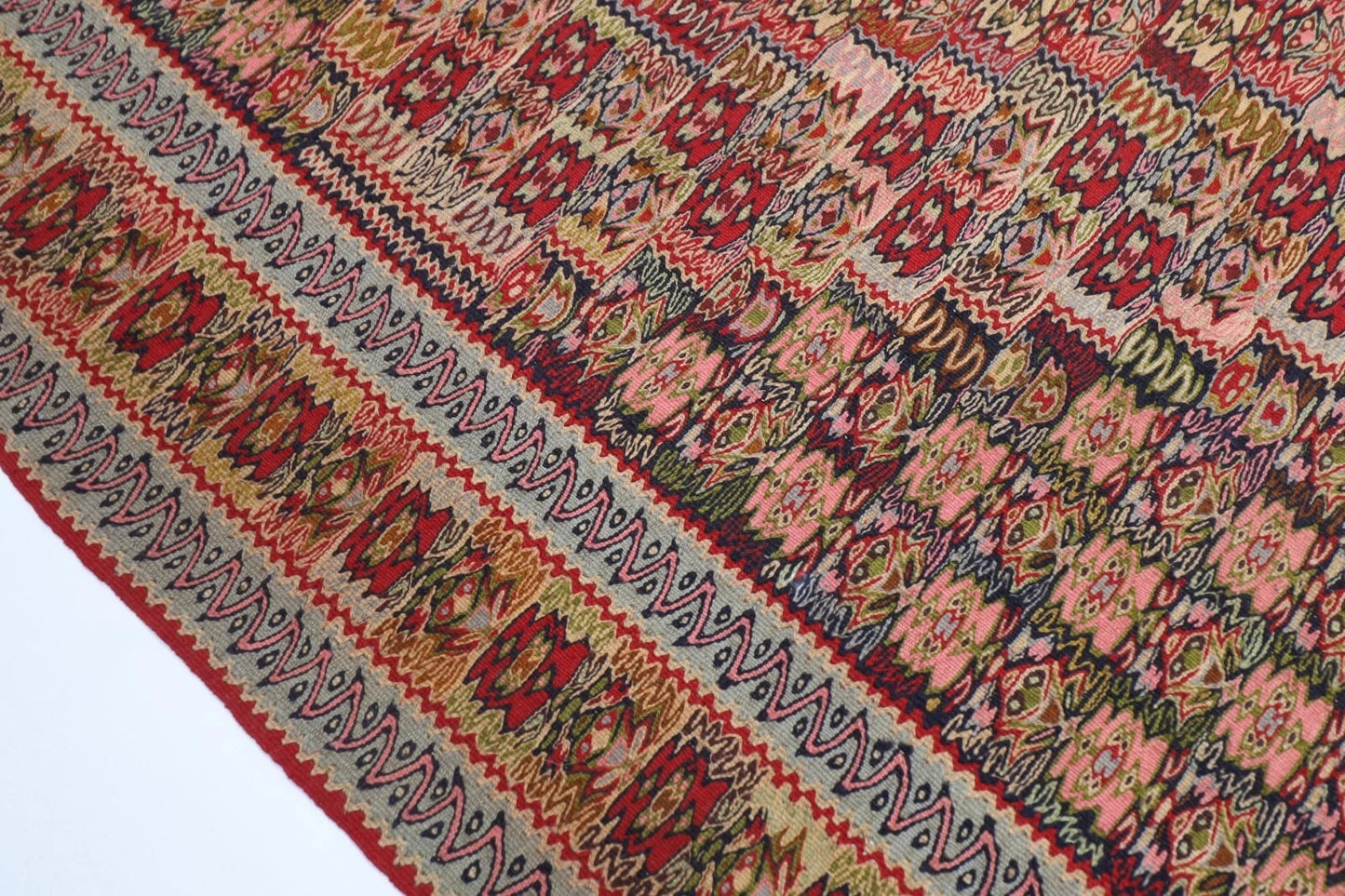 205 x 293 cm | Sumak Flat Weaved Kilim Afghan Tribal Hand Knotted Carpet