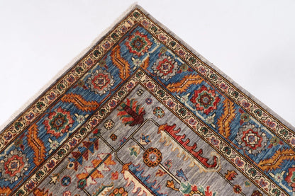 188 x 273 cm |  Bidjar Gray Afghan Tribal Hand Knotted Veg Dye Wool carpet
