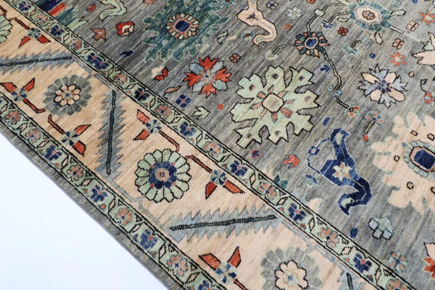 183 x 275 cm |  Bidjar Gray Afghan Tribal Hand Knotted Veg Dye Wool carpet