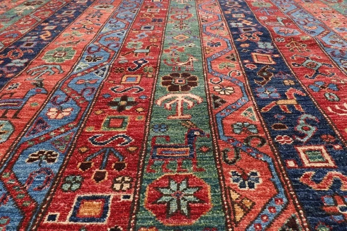 271 x 358 cm | Shawl Afghan Tribal Hand Knotted Carpet