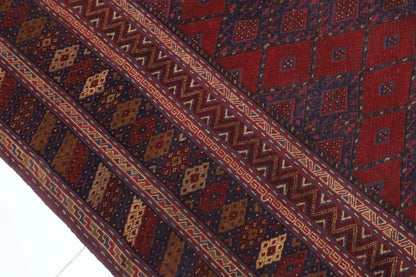 198 x 254 cm | Kilim Afghan Tribal Hand Knotted Veg Dye Wool Carpet