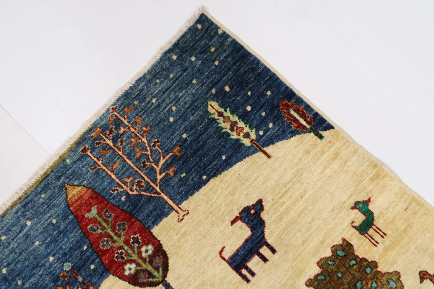 174 x 243 cm | Afghan Tribal Hand Knotted Veg Dye Wool Carpet