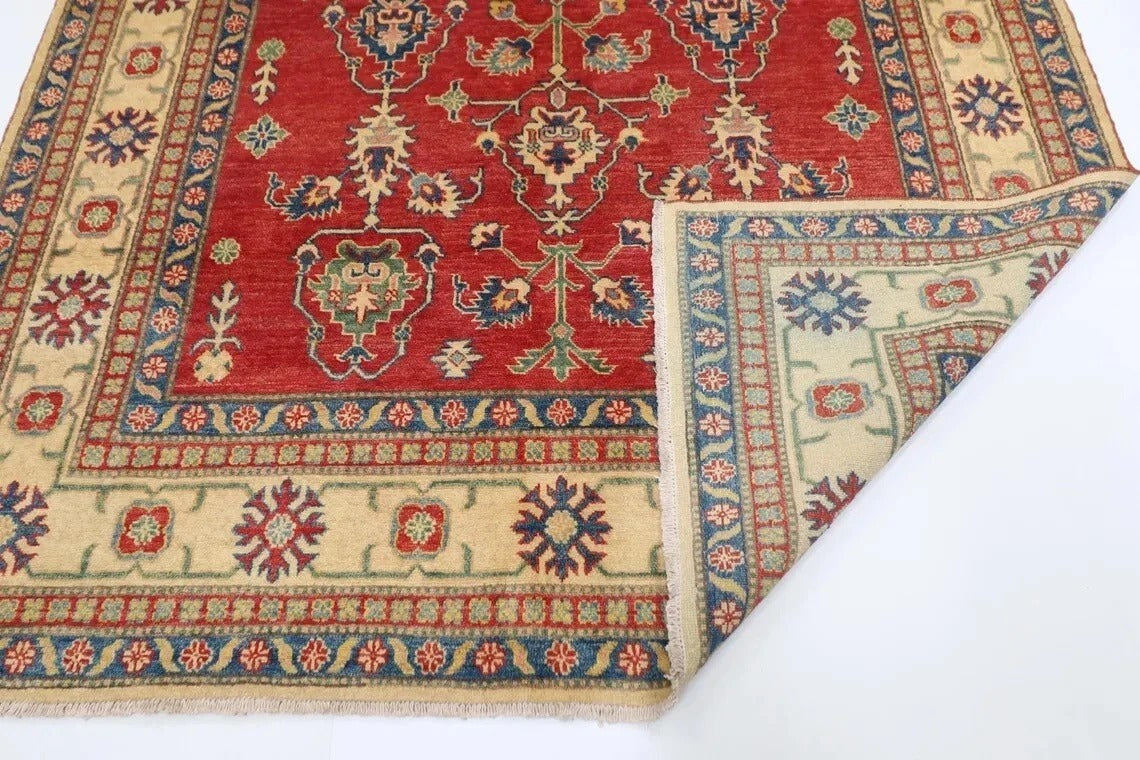 202 x 283 cm | Kazak Afghan Tribal Hand Knotted Carpet