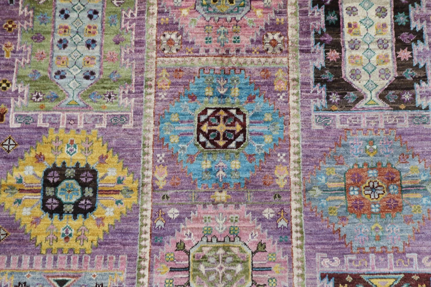 168 x 252 cm | Waziri Pink Afghan Tribal Hand Knotted Veg Dye Wool Carpet