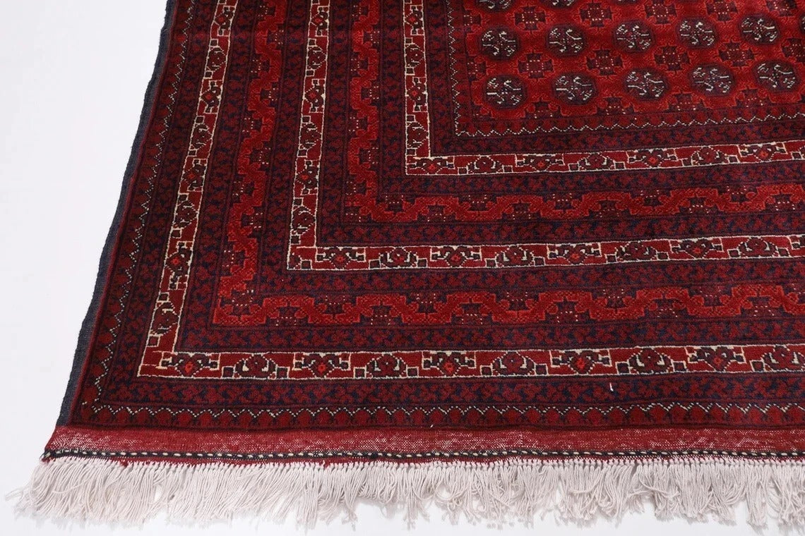 198 x 290 cm | Bokhara Afghan Tribal Hand Knotted Carpet