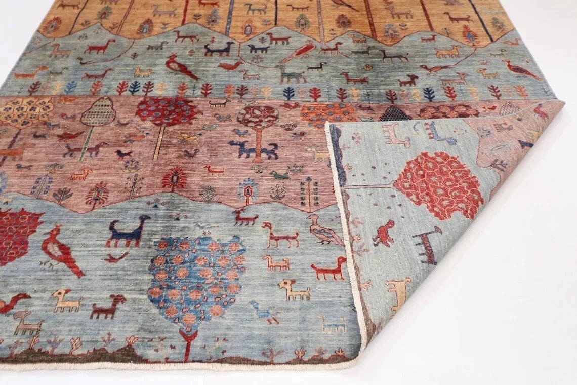 249 x 300 cm | Landscape Afghan Tribal Hand Knotted Carpet