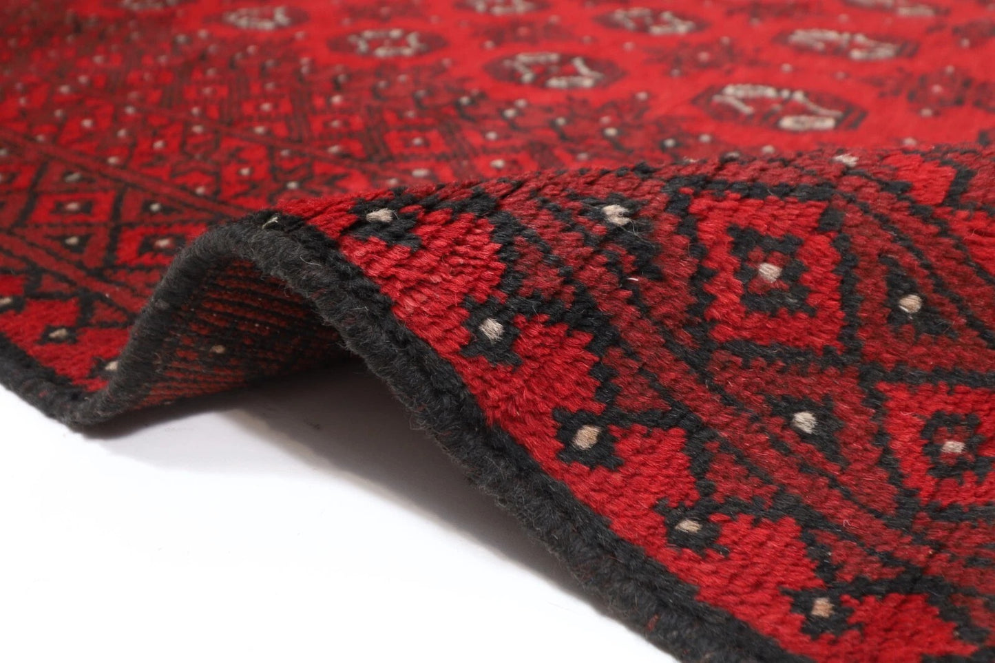 160 x 235 cm | Akja Bokhara Afghan Tribal Hand Knotted Veg Dye Wool Carpet