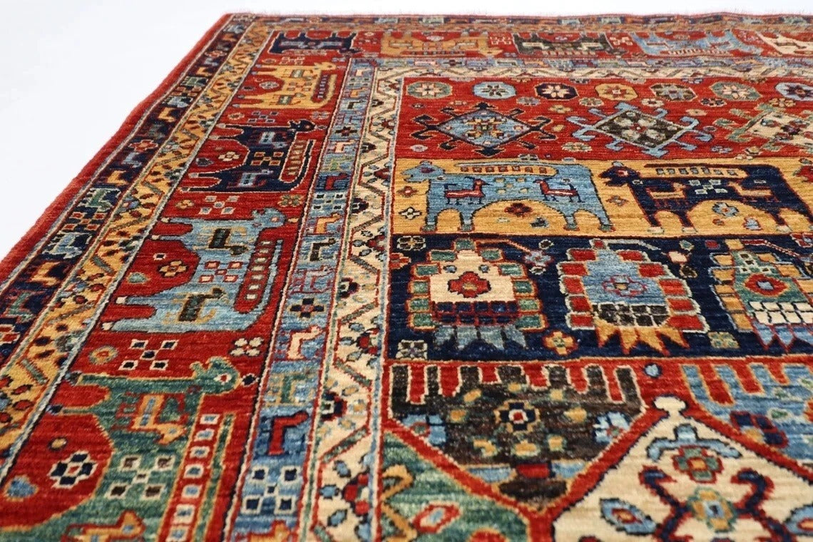 187 x 270 cm | High Quality Afghan Tribal Hand Knotted Veg Dye Wool carpet