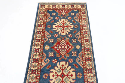 80 x 312 cm | Kazak Afghan Tribal Hand Knotted Wool Runner