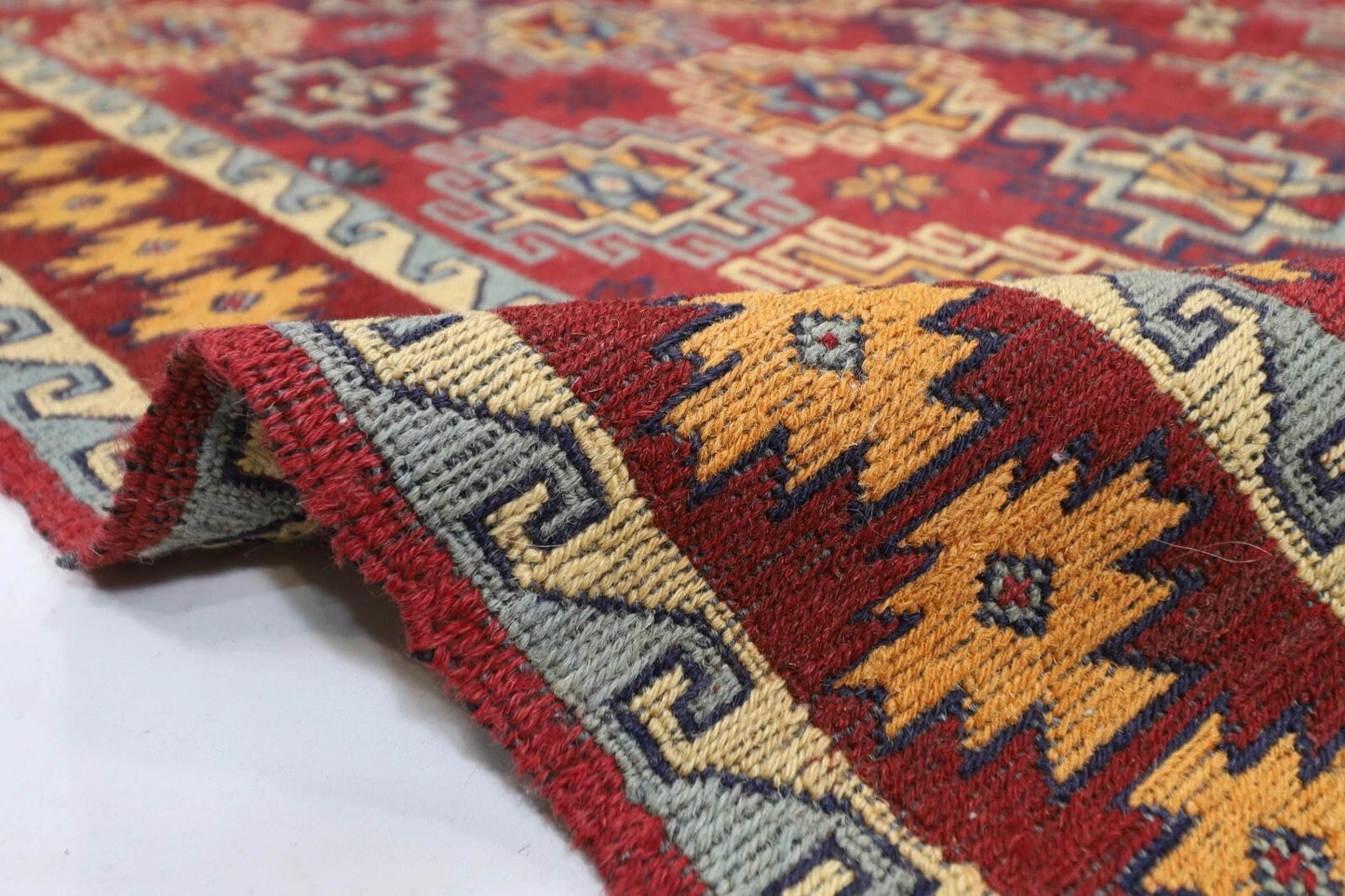 125 x 185 cm | Sumak Flat Weave Afghan Tribal Hand Knotted Veg Dye Wool carpet