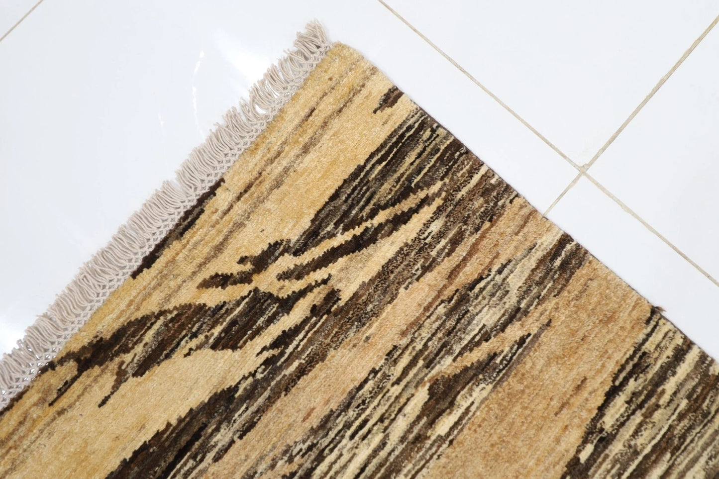 208 x 258 cm | Abstract Afghan Tribal Hand Knotted Carpet