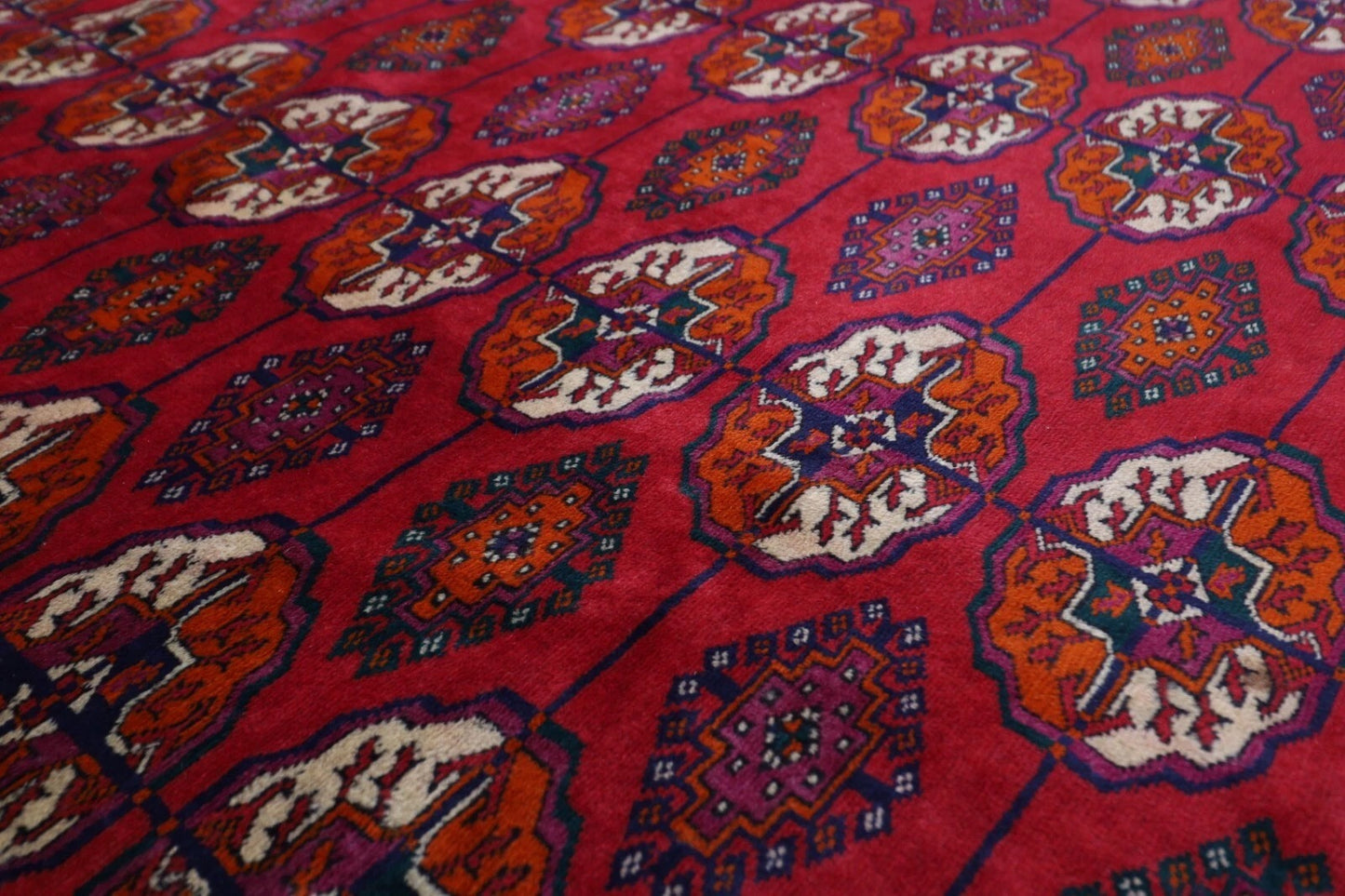 266 x 370 cm | Turkmen Bokhara Tribal Hand Knotted Carpet