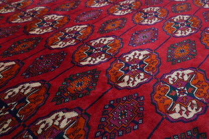 266 x 370 cm | Turkmen Bokhara Tribal Hand Knotted Carpet