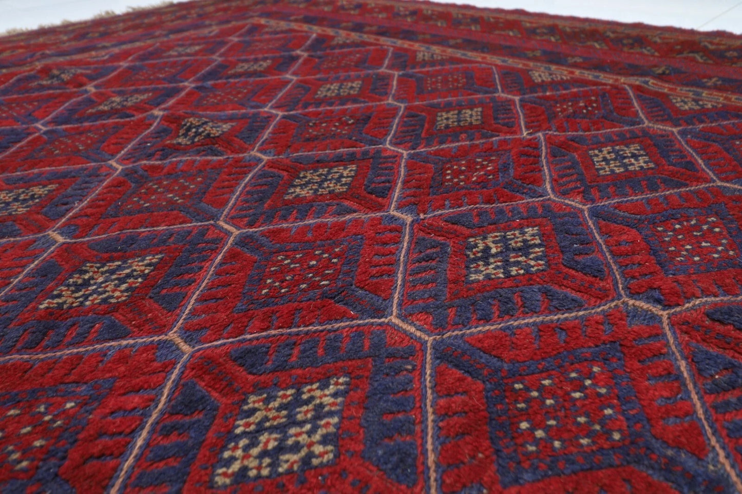 206 x 276 cm | Vintage Flat Weaved Carpet Kilim Afghan Tribal Hand Knotted Carpet