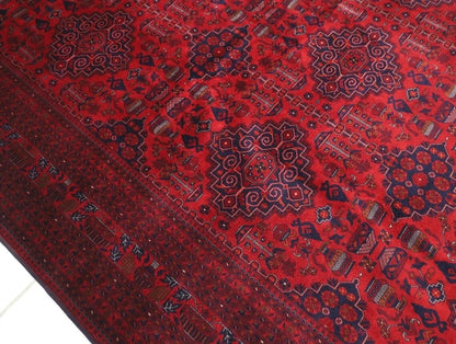 294 x 490 cm | Red Belgic Large Size Area Rug Hand Knotted Carpet Living Room Rug