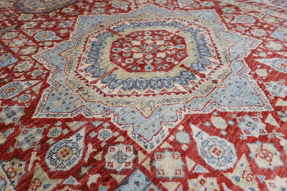 207 x 284 cm | Mamluk Afghan Tribal Hand Knotted Carpet