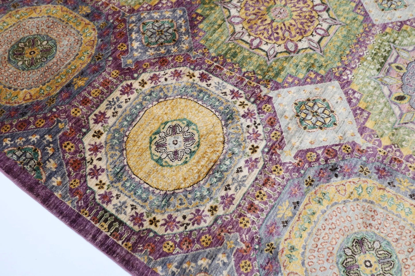 197 x 295 cm | Mamluk Afghan Tribal Hand Knotted Carpet