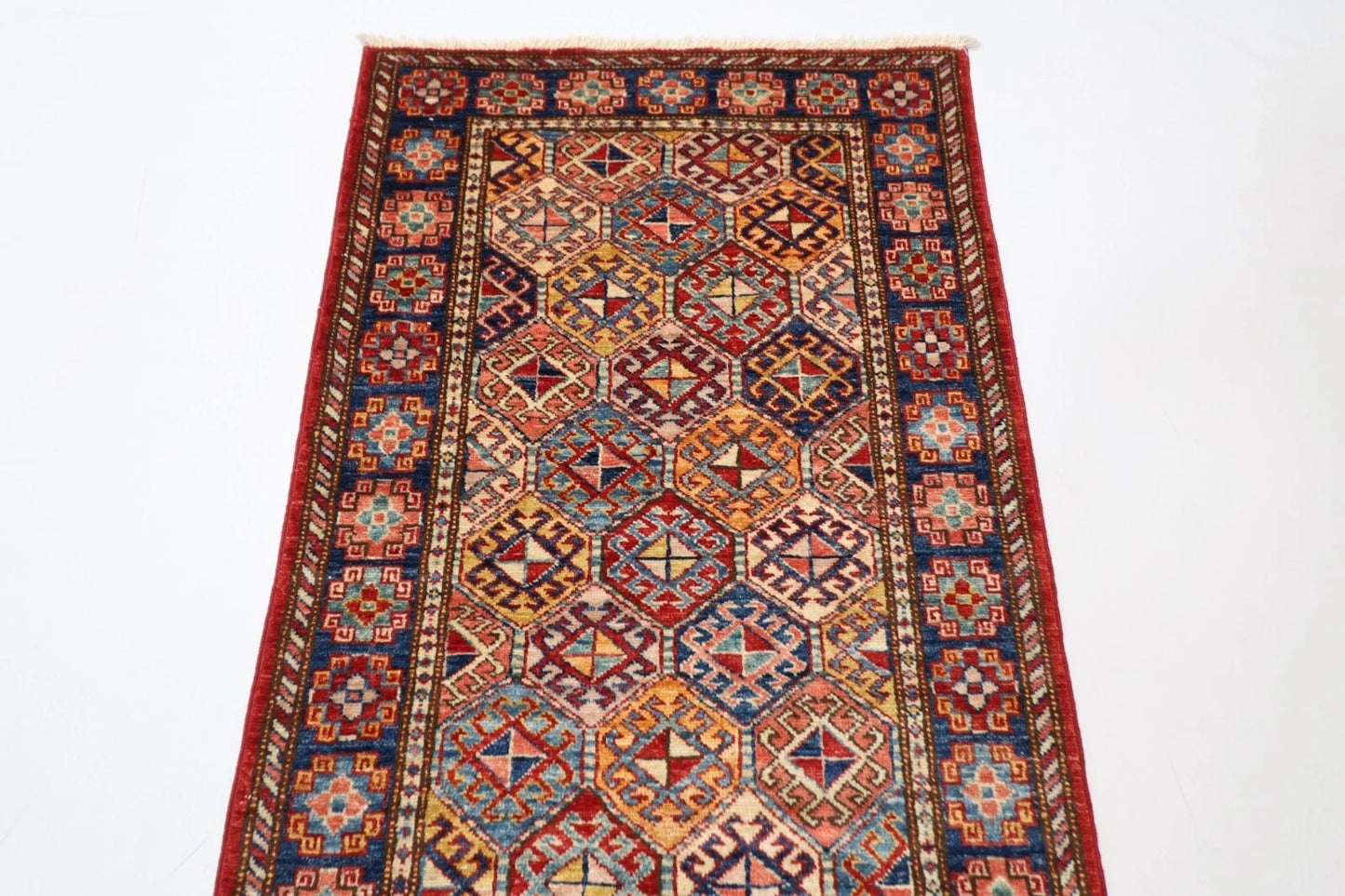 80 x 268 cm | Shawl Afghan Tribal Hand Knotted Wool Runner