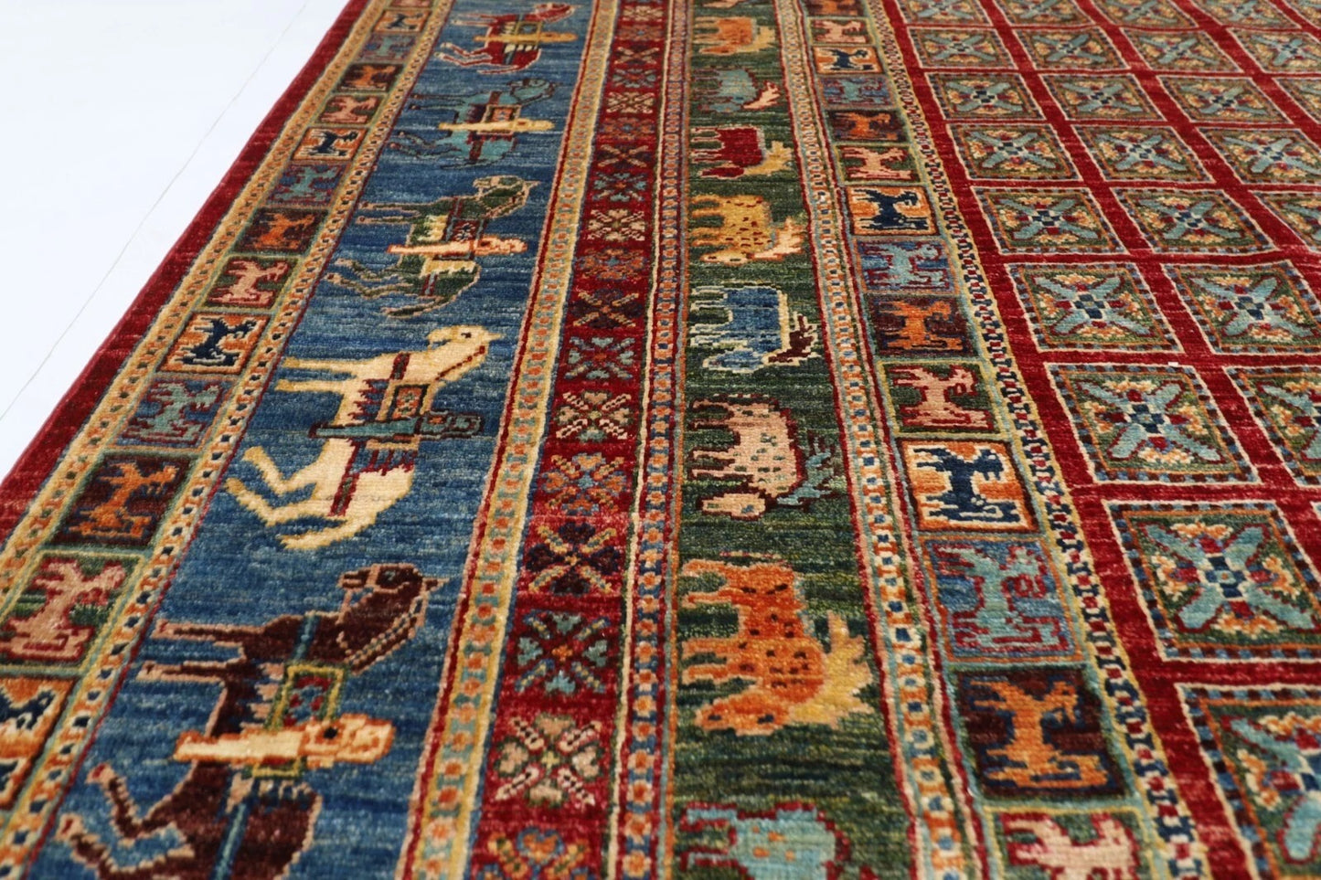 275 x 370 cm | Pazyryk Afghan Tribal Hand Knotted Carpet