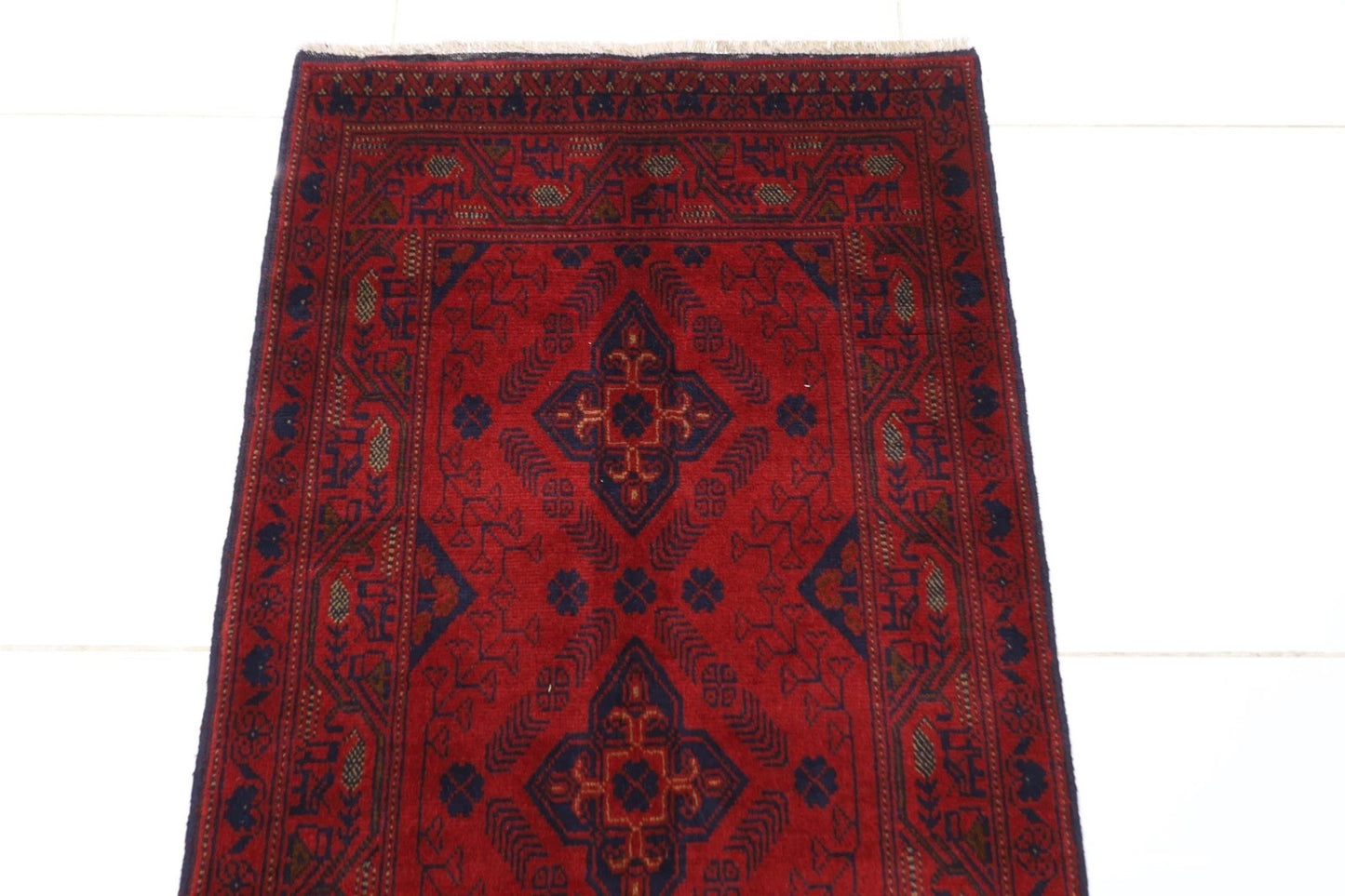 80 x 196 cm | Khal Mohammadi Afghan Tribal Hand Knotted Wool Runner