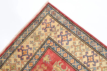 153 x 183 cm | Kazak Tribal Hand Knotted Veg Dye Wool Carpet