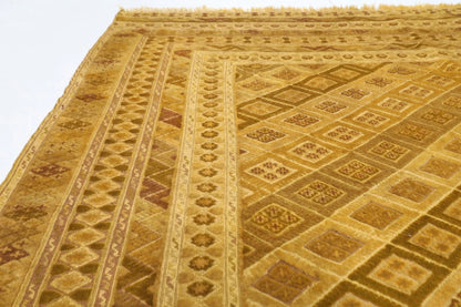 202 x 278 cm | Flat Weaved Carpet Kilim Afghan Tribal Hand Knotted Carpet