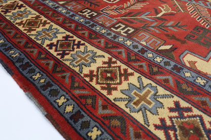 156 x 195 cm | Tribal Hand Knotted Veg Dye Wool Carpet