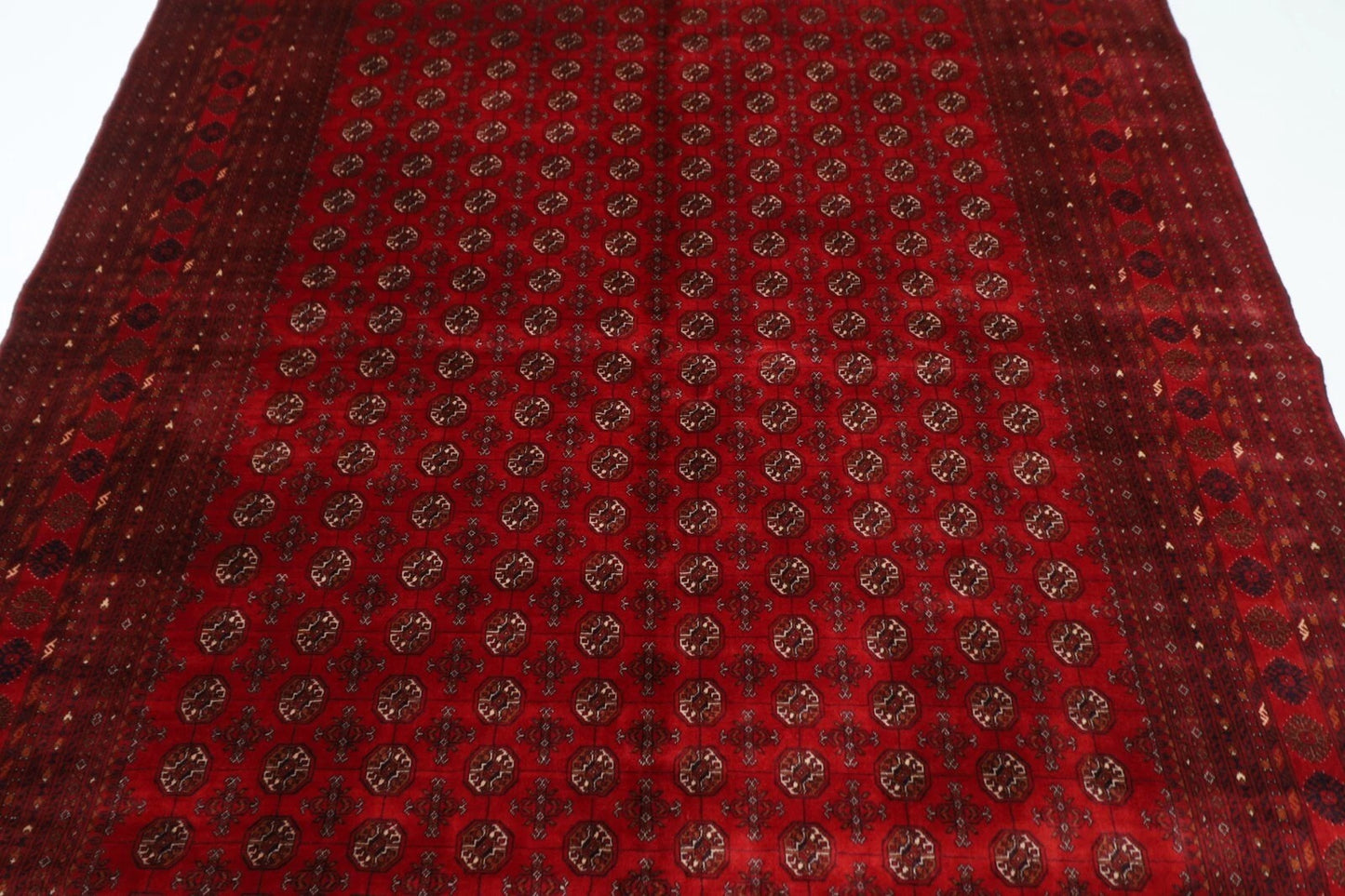 200 x 288 cm | Fine Mori Bokhara Afghan Tribal Hand Knotted Carpet