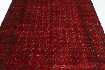 200 x 288 cm | Fine Mori Bokhara Afghan Tribal Hand Knotted Carpet