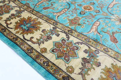 205 x 297 cm | Bidjar Turquoise Afghan Tribal Hand Knotted Carpet