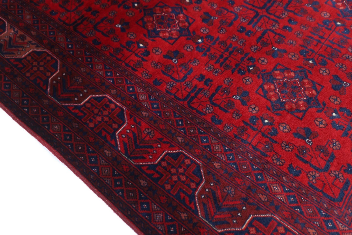 153 x 200 cm | Belgic Tribal Hand Knotted Veg Dye Wool Carpet