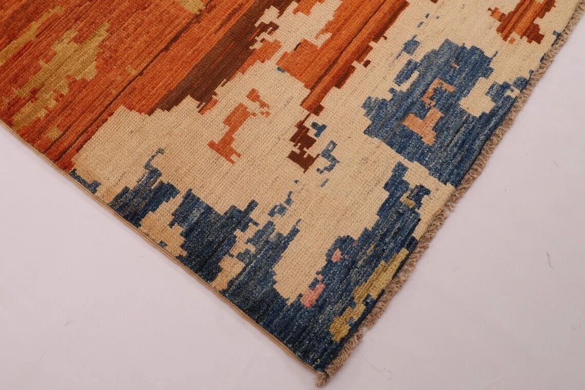 197 x 298 cm | Abstract Afghan Tribal Hand Knotted Carpet
