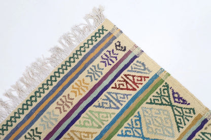 197 x 295 cm | Flat weaved Afghan Tribal Hand Knotted Carpet