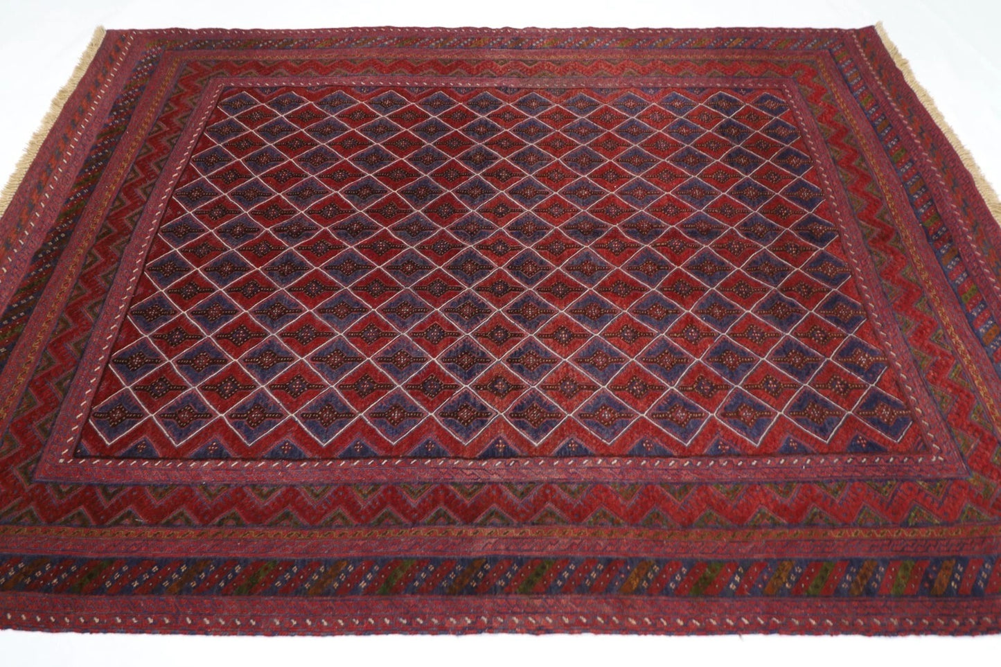 200 x 270 cm | Flat Weaved Carpet Kilim Afghan Tribal Hand Knotted Carpet