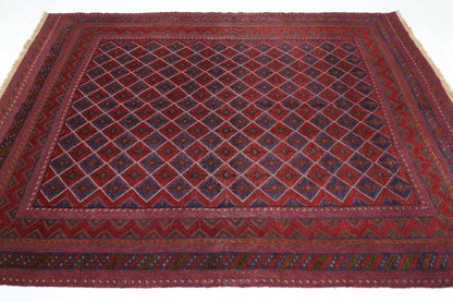 200 x 270 cm | Flat Weaved Carpet Kilim Afghan Tribal Hand Knotted Carpet