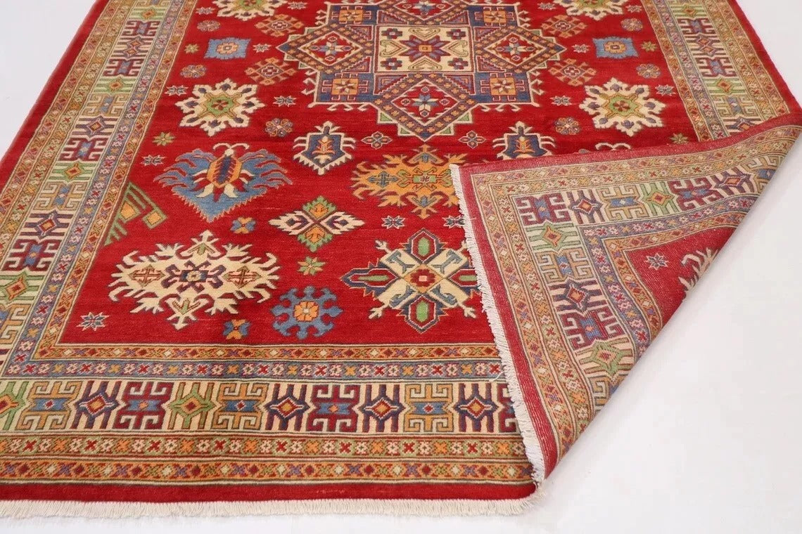 245 x 304 cm | Kazak Yakkish Afghan Tribal Hand Knotted Carpet